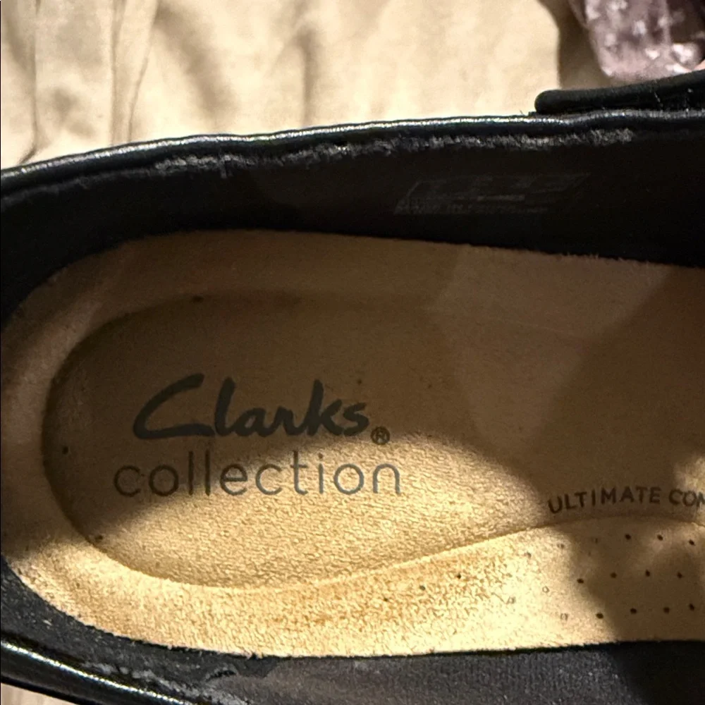Black Women's Mary Jane Shoes -Clarks 7.5 - Picture 7 of 10